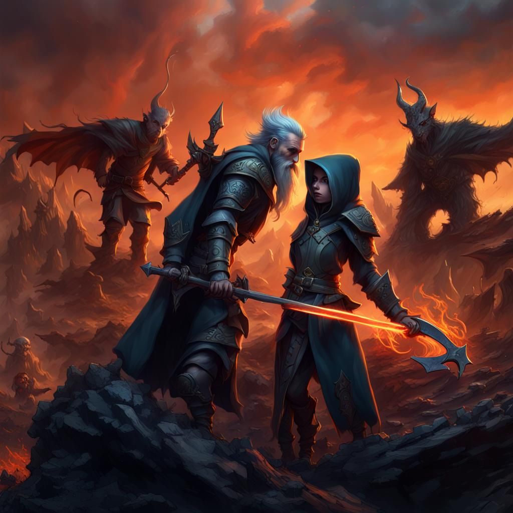 Fantasy Heroes Confront Devil Army in Hellscape