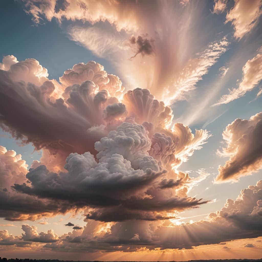 Dreamlike Clouds in Soft Romantic Style