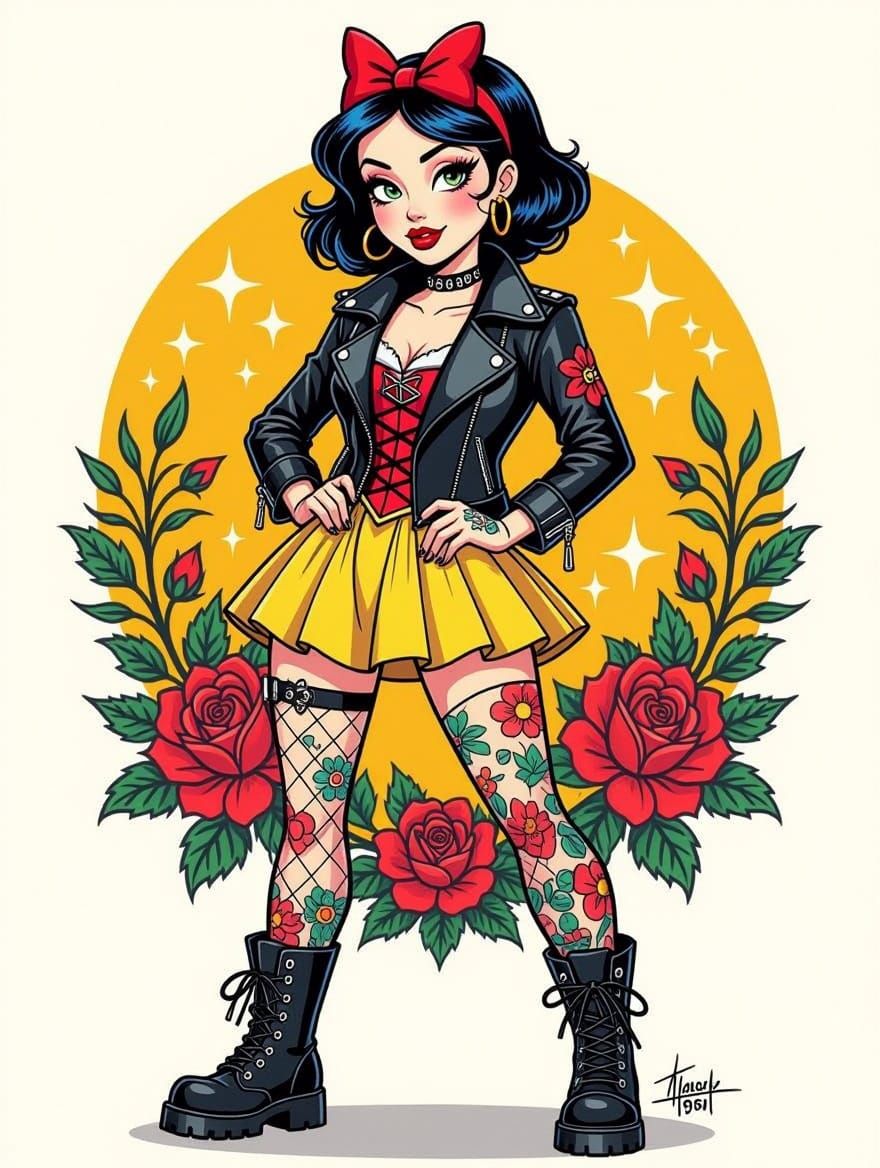 Snow White as Punk Cartoon Character