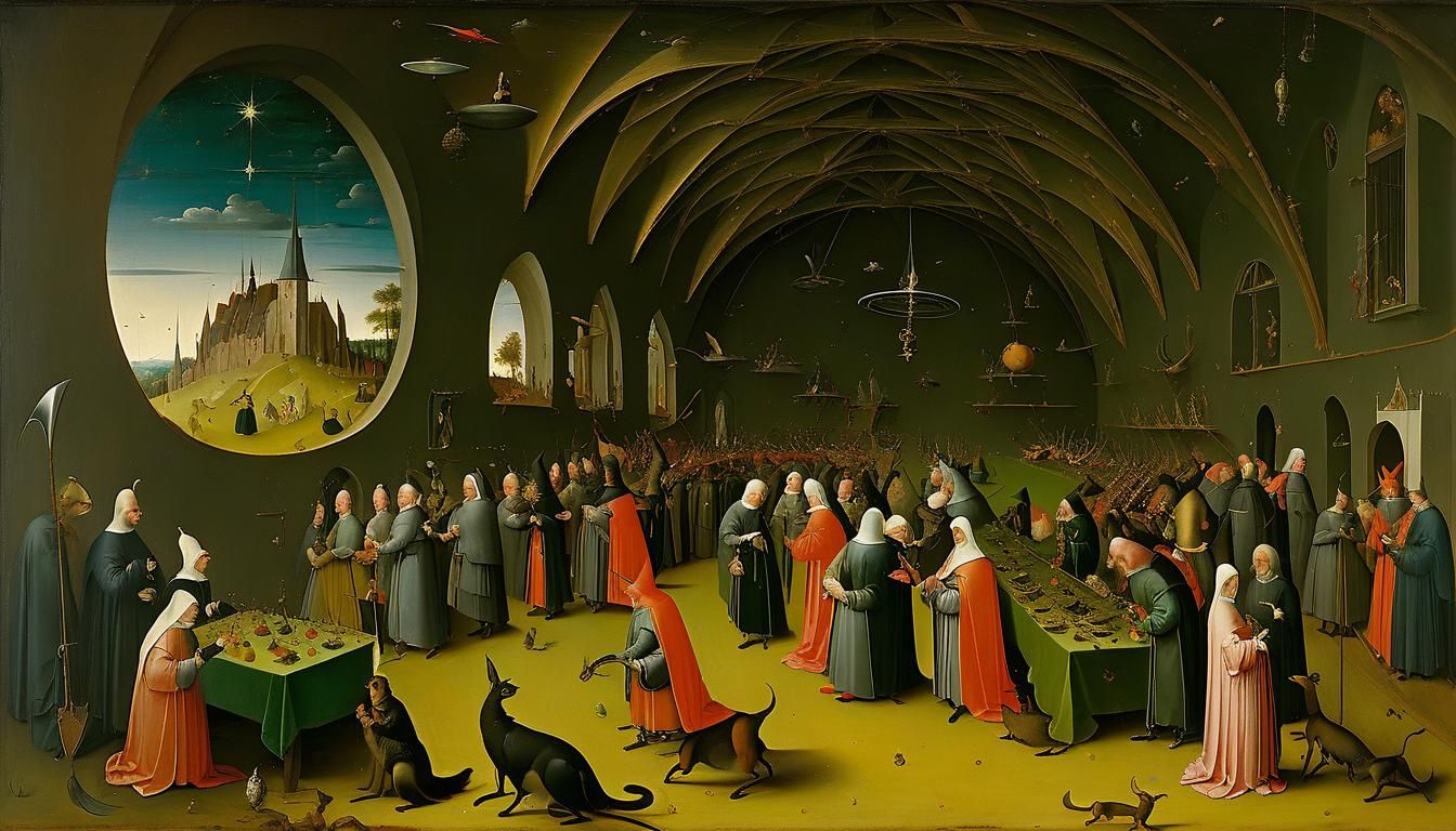 Fantastic Dreamscape in Rococo Chiaroscuro Style