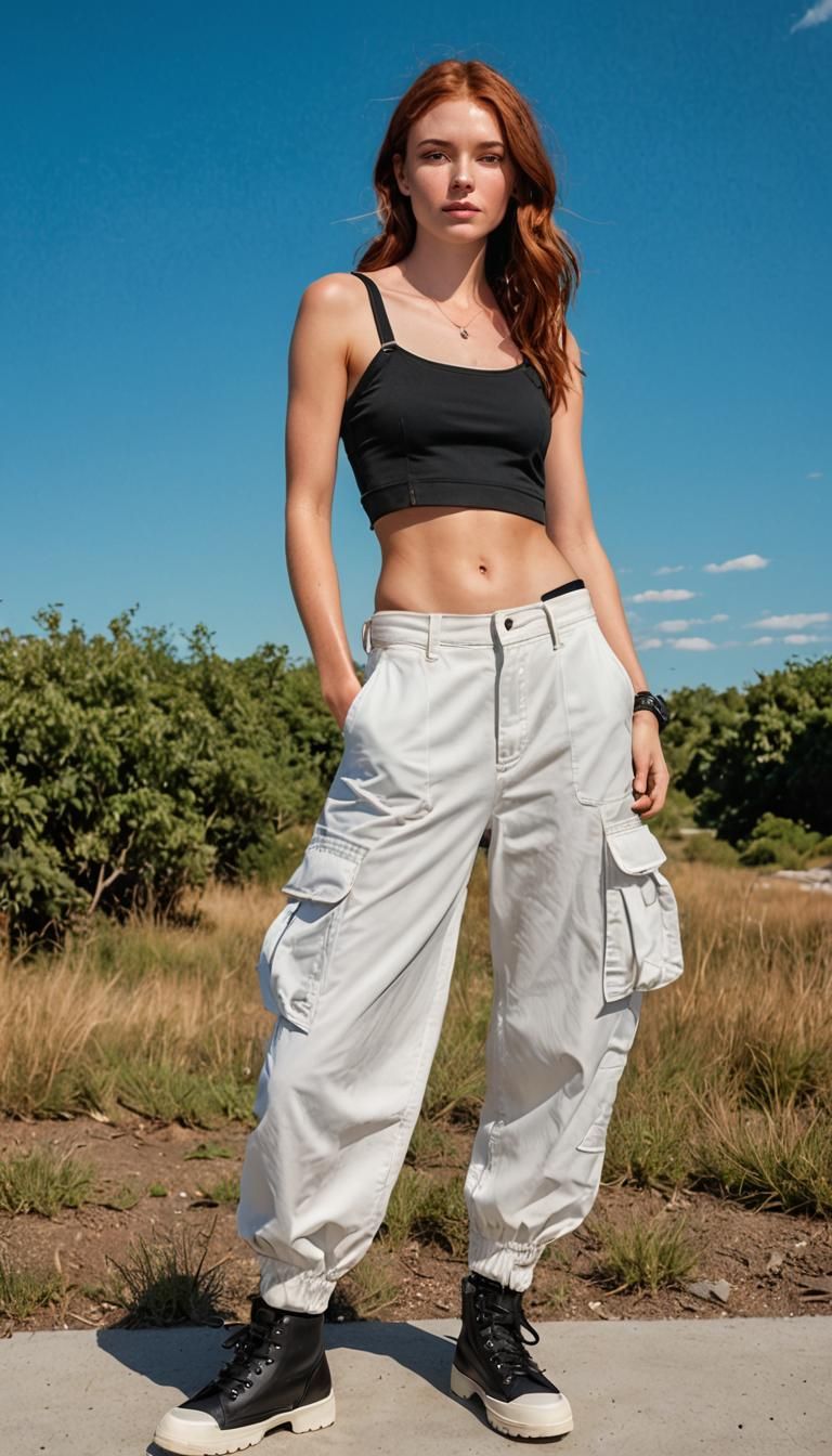 Auburn-Haired Woman in Black: Professional Portrait
