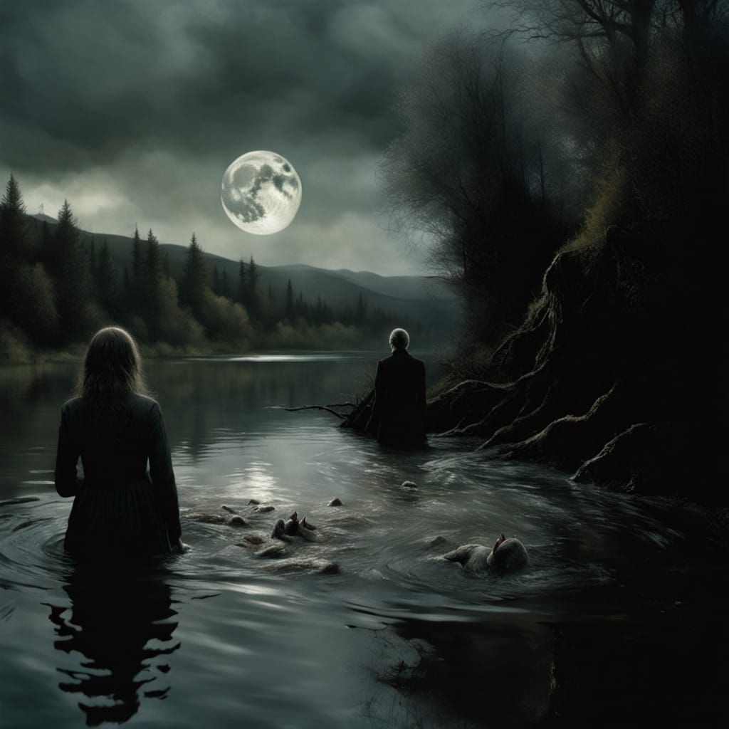 A Goat's Sinister Encounter Under the Waning Moon