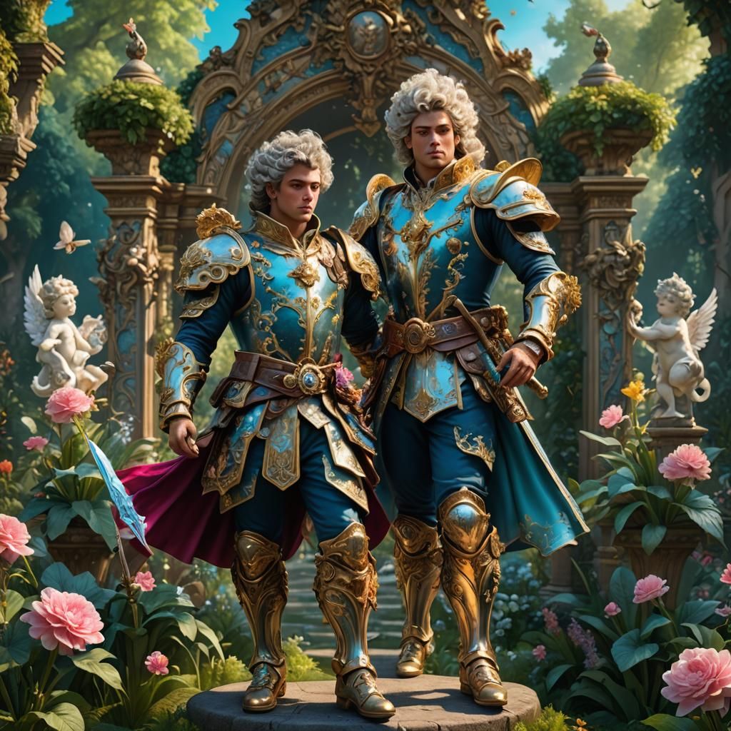 Rococo Warrior in Holographic Garden