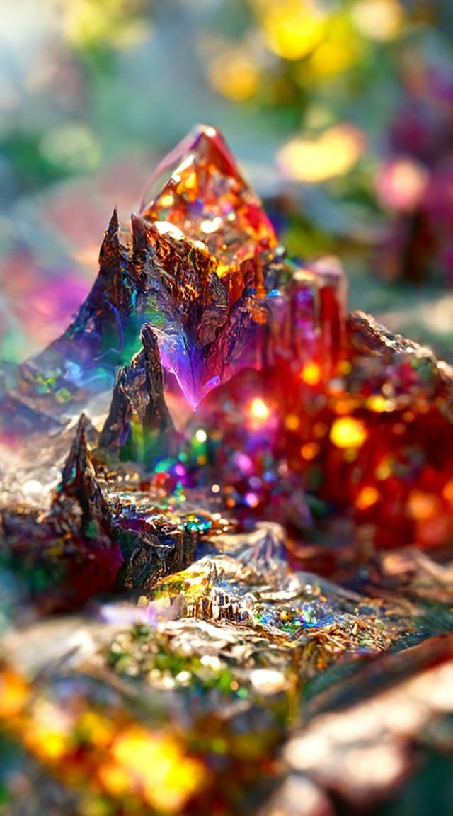 Jewel Mountains: Radiant, Colorful, Photorealistic Landscape