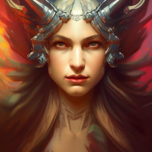 Demonic Eldridge God Portrait in Hyperdetailed Style