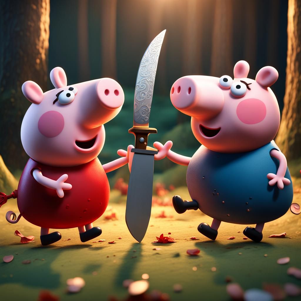 Peppa Pig's Dark Fantasy: Knife Fight with Bears