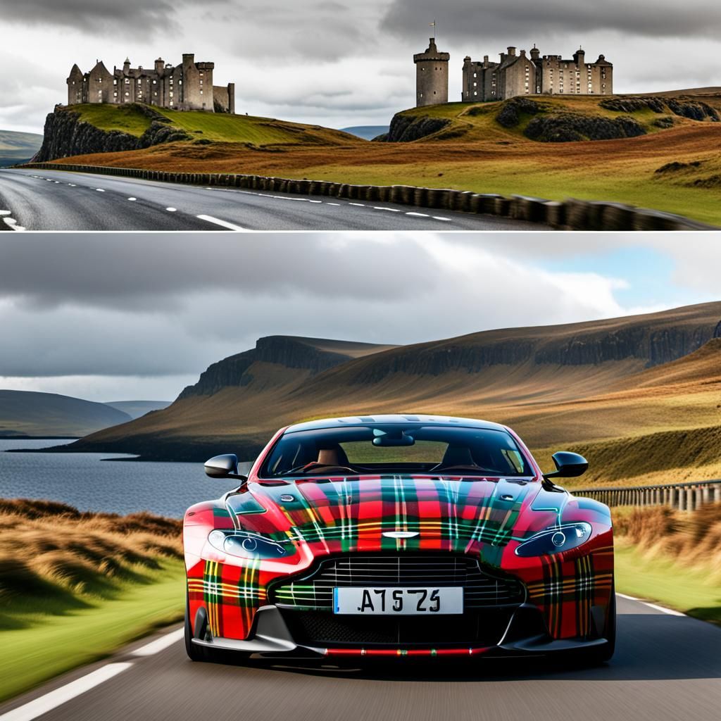 Aston Martin Vantage Burns Rubber in Scotland