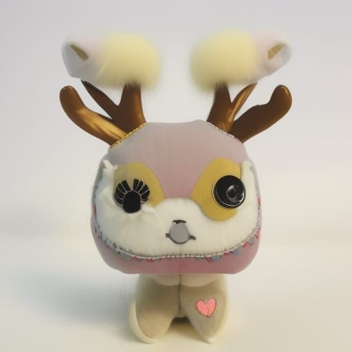 Retro Deer Doll in Wes Anderson Style