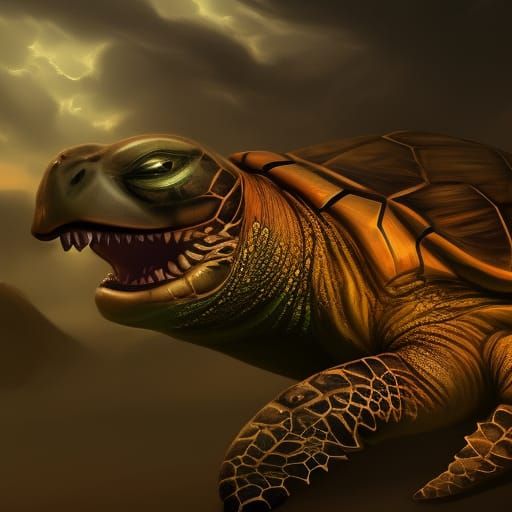 Demonic Turtle Matte Painting in Unreal Engine 5
