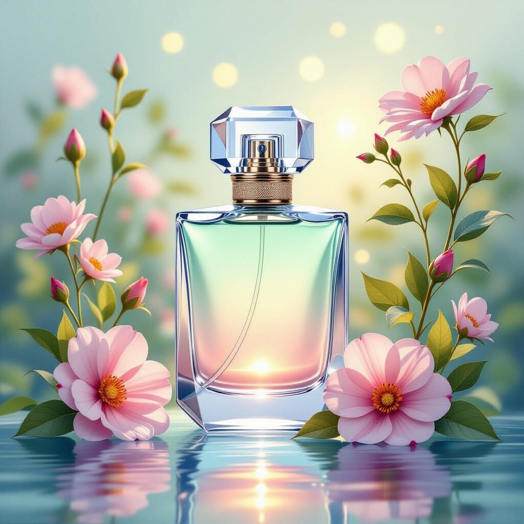 Ethereal Minimalist Painting of Fragrance with Boho Touch