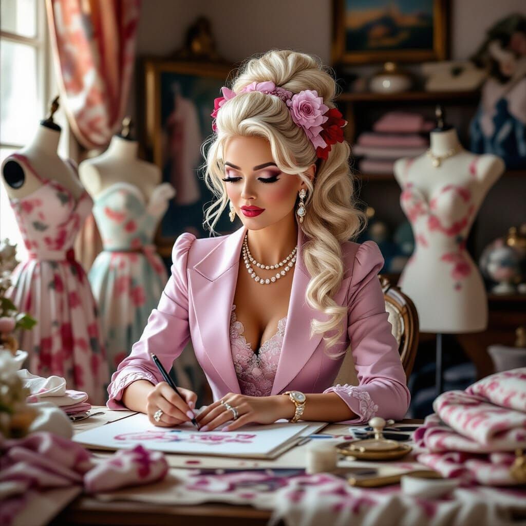 Rarity as Fashion Designer in Hyperrealistic Style