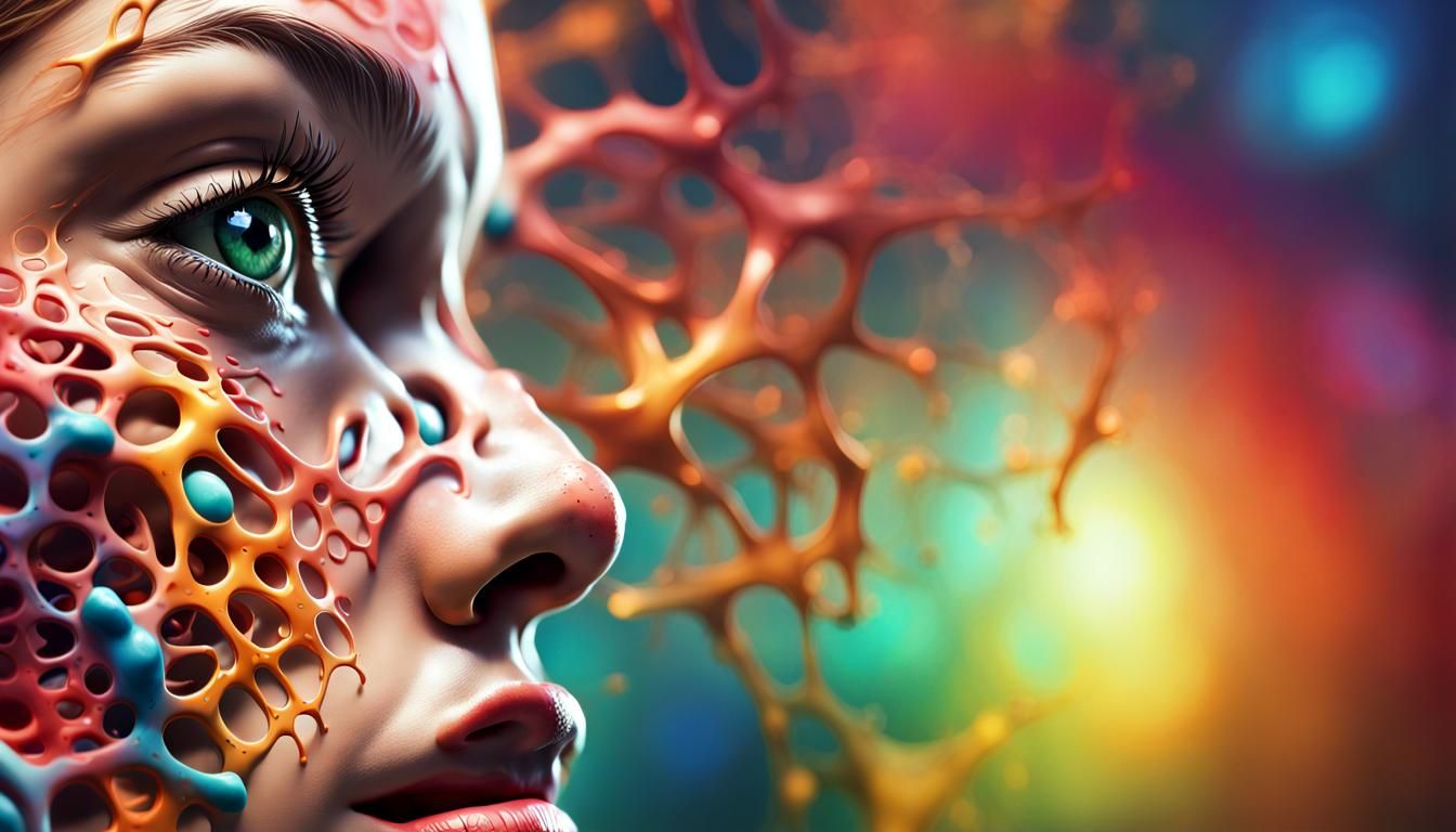 Hyperrealistic Human Biology Experiment in Splash Art