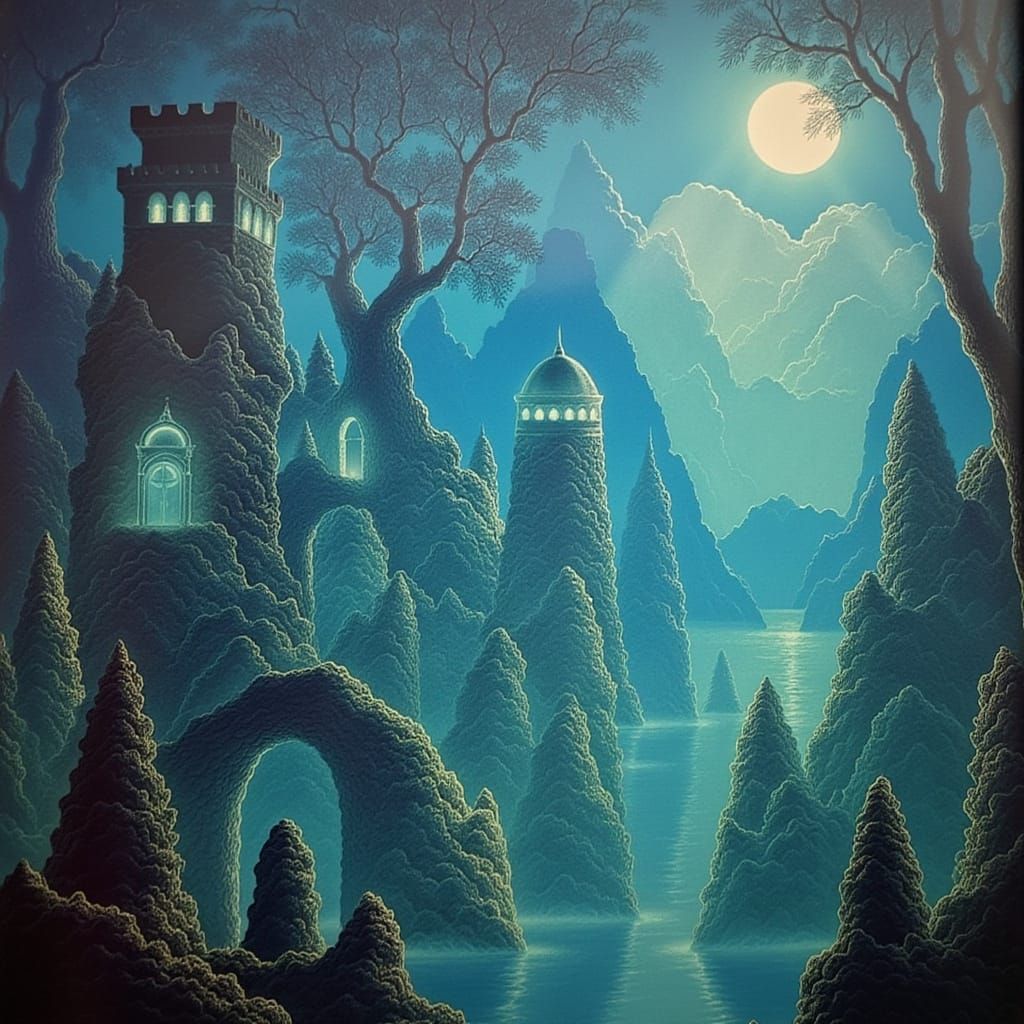 Ethereal Underwater Realm of Ancient Beings