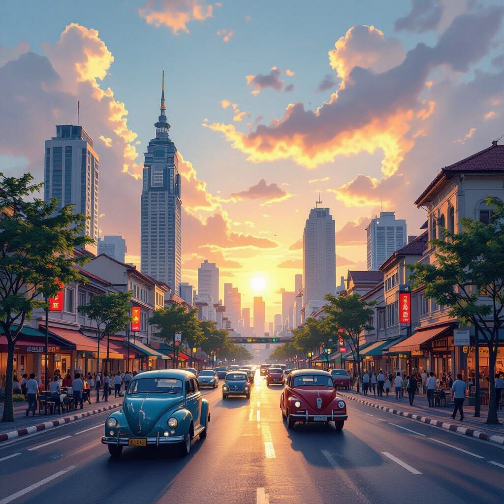 Peaceful Jakarta with Ondel-Ondel in 3D