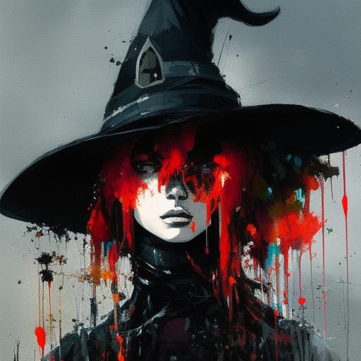 Witch Hat Portrait in Speedpaint Style