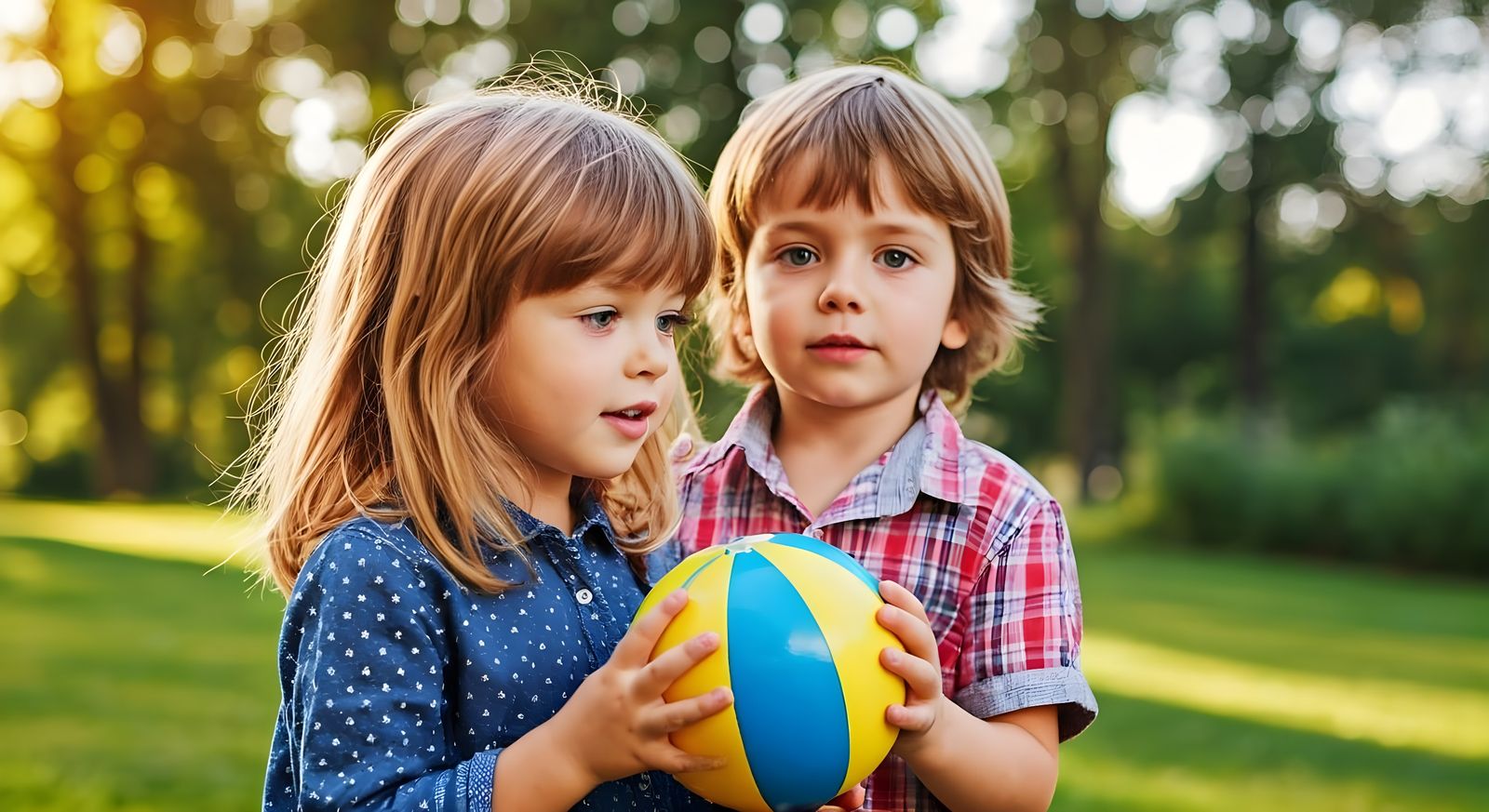 Children Playing with a Ball