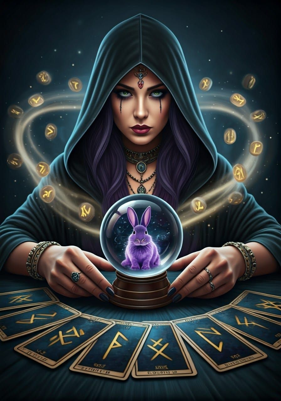Fortune Teller Sees the Future in Crystal Ball