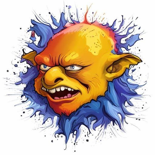 Goblin Face Illustration