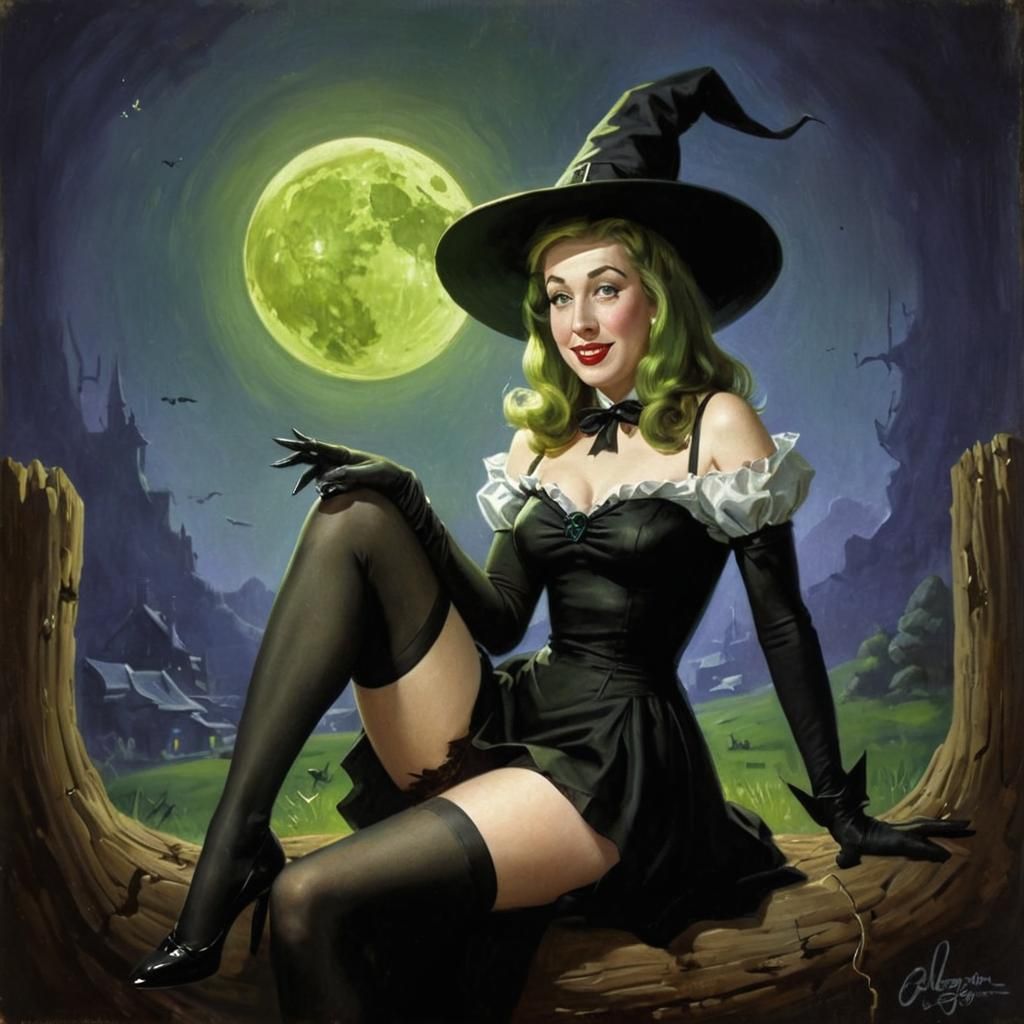 Margaret Hamilton as Pin-Up Wicked Witch
