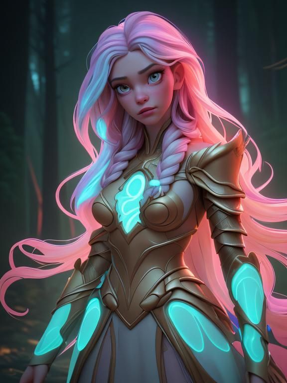 Fantasy Portrait of Woman in Ornate Armor