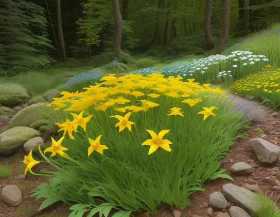 Lush Upland Undergrowth with Underlighting