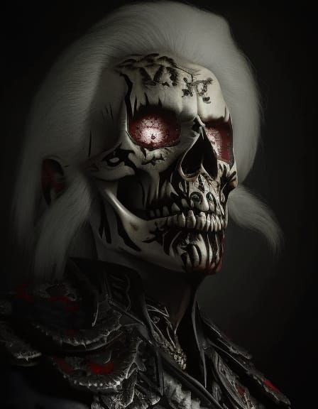 Photorealistic Skeleton Cowboy Portrait in Film Quality