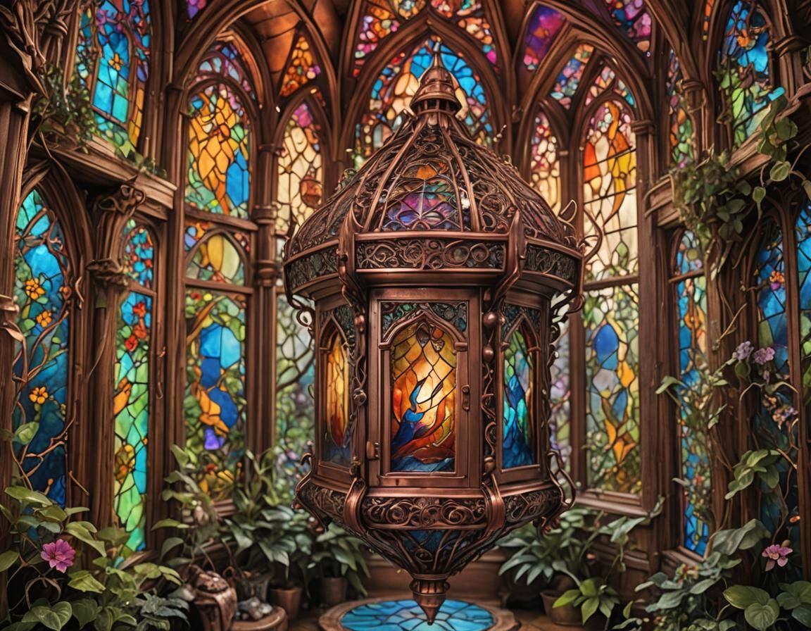 Enchanting Fairy Throne Room with Copper Lantern