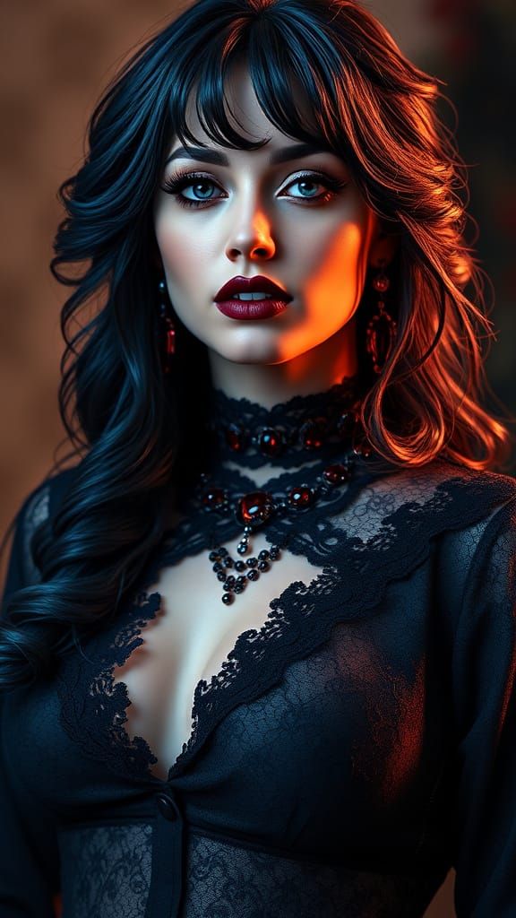 Goth Woman in Sultry Splendor