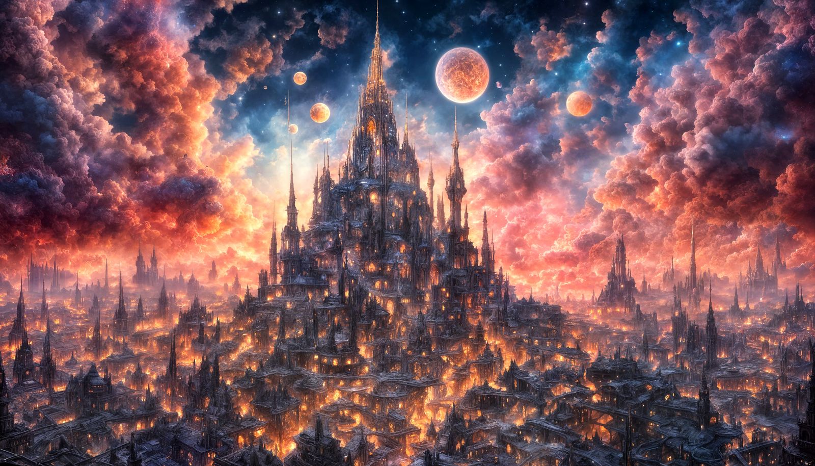 Gothic Solarpunk Architecture in Hyperreal Detail