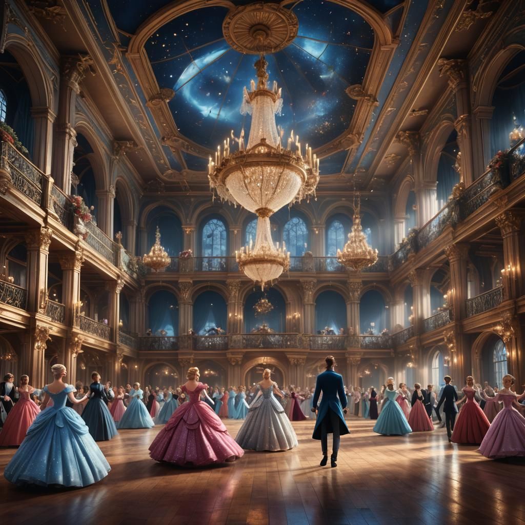 Cinderella's Enchanted Ball: A Matte Painting