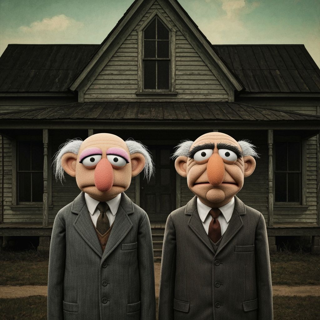 Muppet Grumps in American Gothic Style