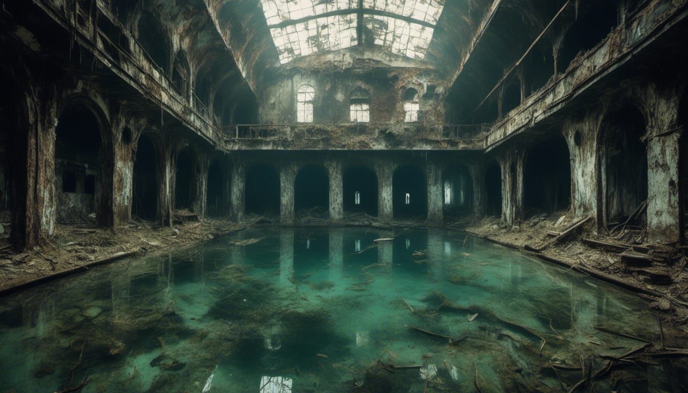 Macabre Underwater Ruins of a 1950s Station