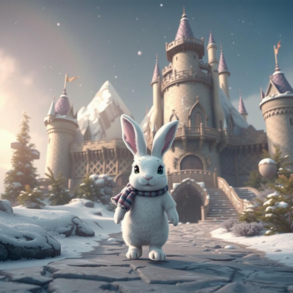 White Rabbit and Icy Castle Concept Art