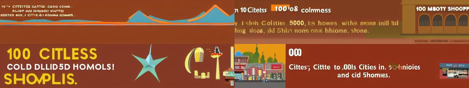 Chaotic Collision of 100 Cities