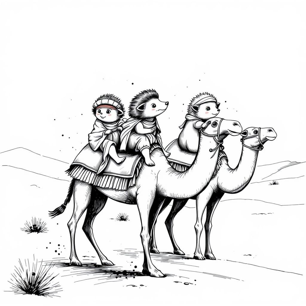 Inktober'24 AI Edition: Nomadic