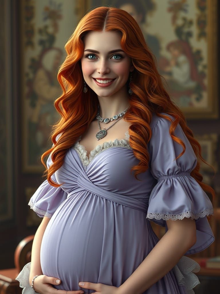 Regal 1812 Era Duchess in Dreamy Fantasy Portrait