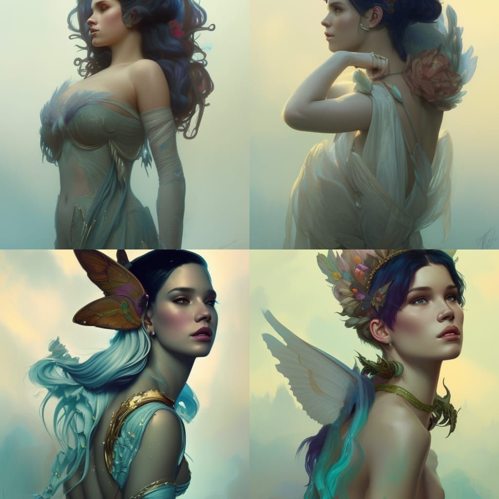 Halsey as Fae Princess Portrait in Artstation Style
