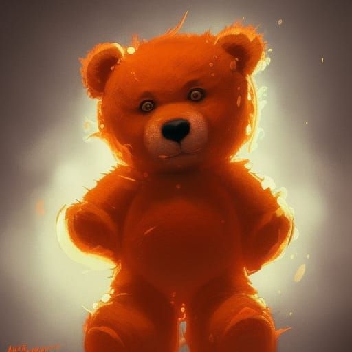 Chibi Demonic Teddy Bear Portrait