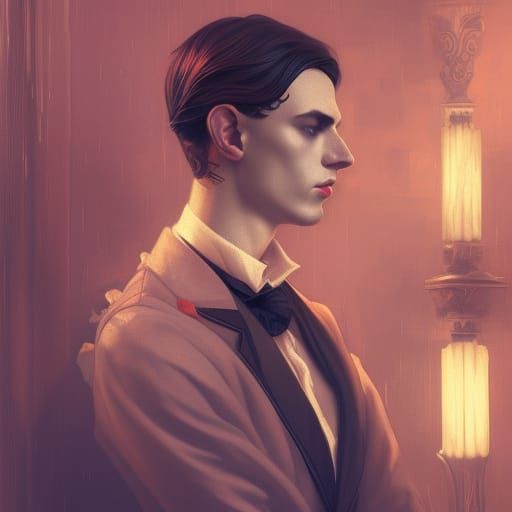 Gothic Horror: Sad Young Man in Victorian Era