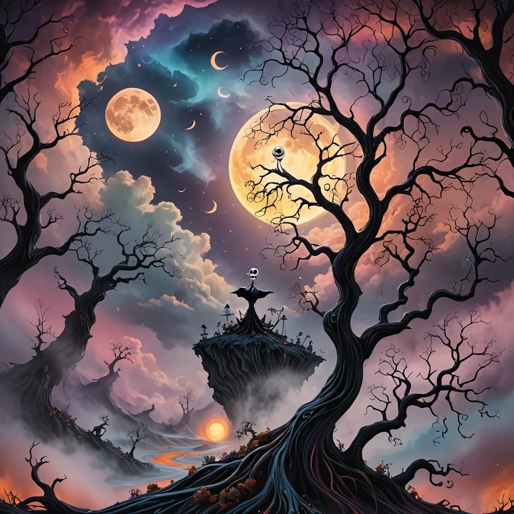 Jack Skellington in Non-Newtonian Fluid, Fantasy Art