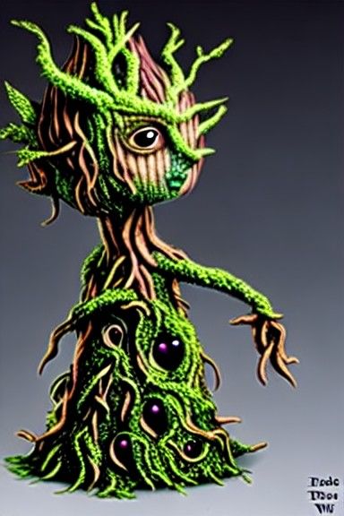 Baby Treebeard Spriggan Dryad Hybrid Portrait