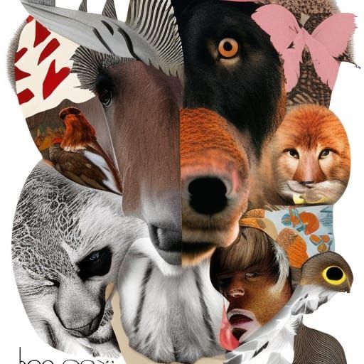 American Animals Mixed Media Collage