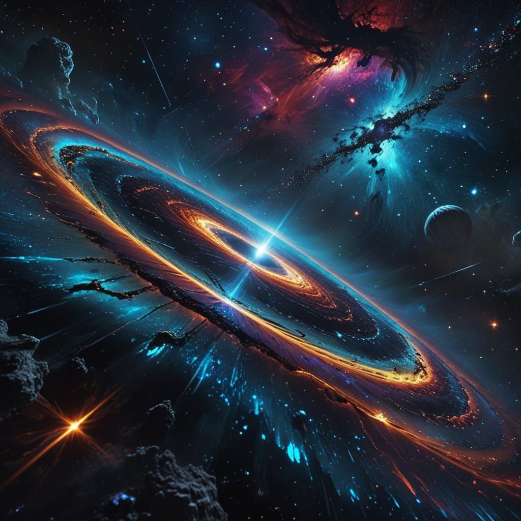 Celestial Odyssey in Vibrant Retrofuturism