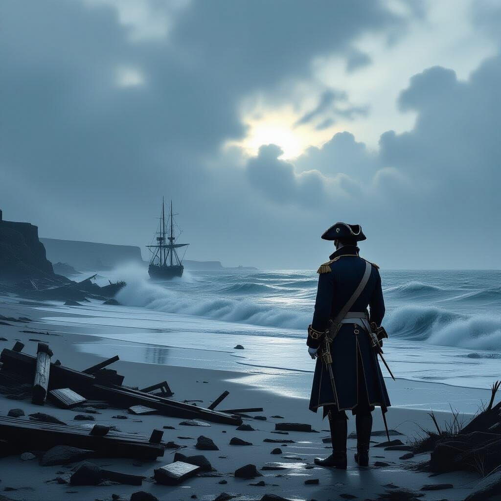 18th Century Officer on Post-Apocalyptic Shore