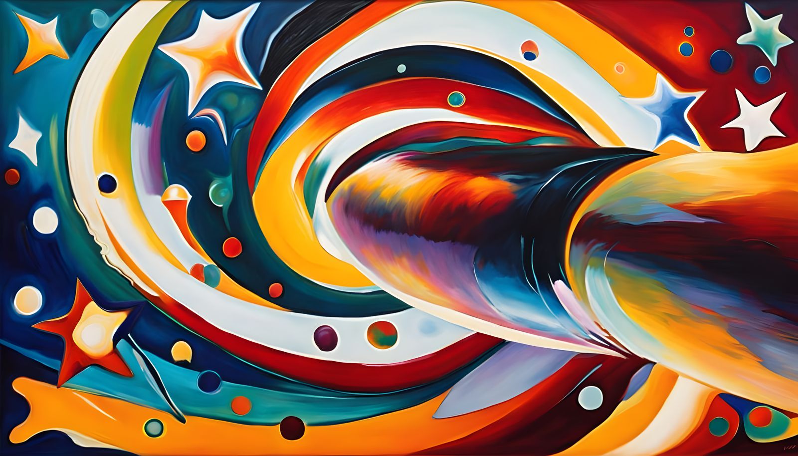 Surreal Cyberpunk Vortex with Iridescent Hot Plasma