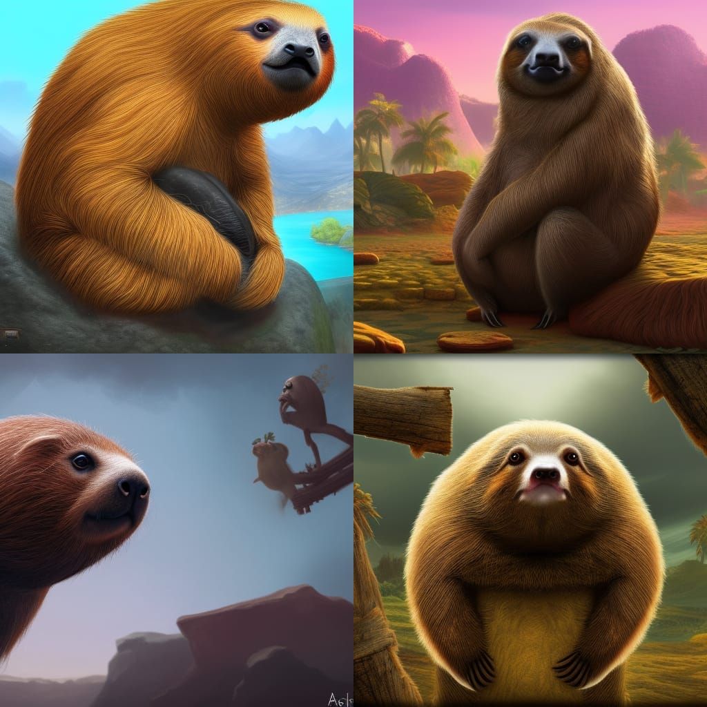 Sloth and Capybara Hybrid Concept Art