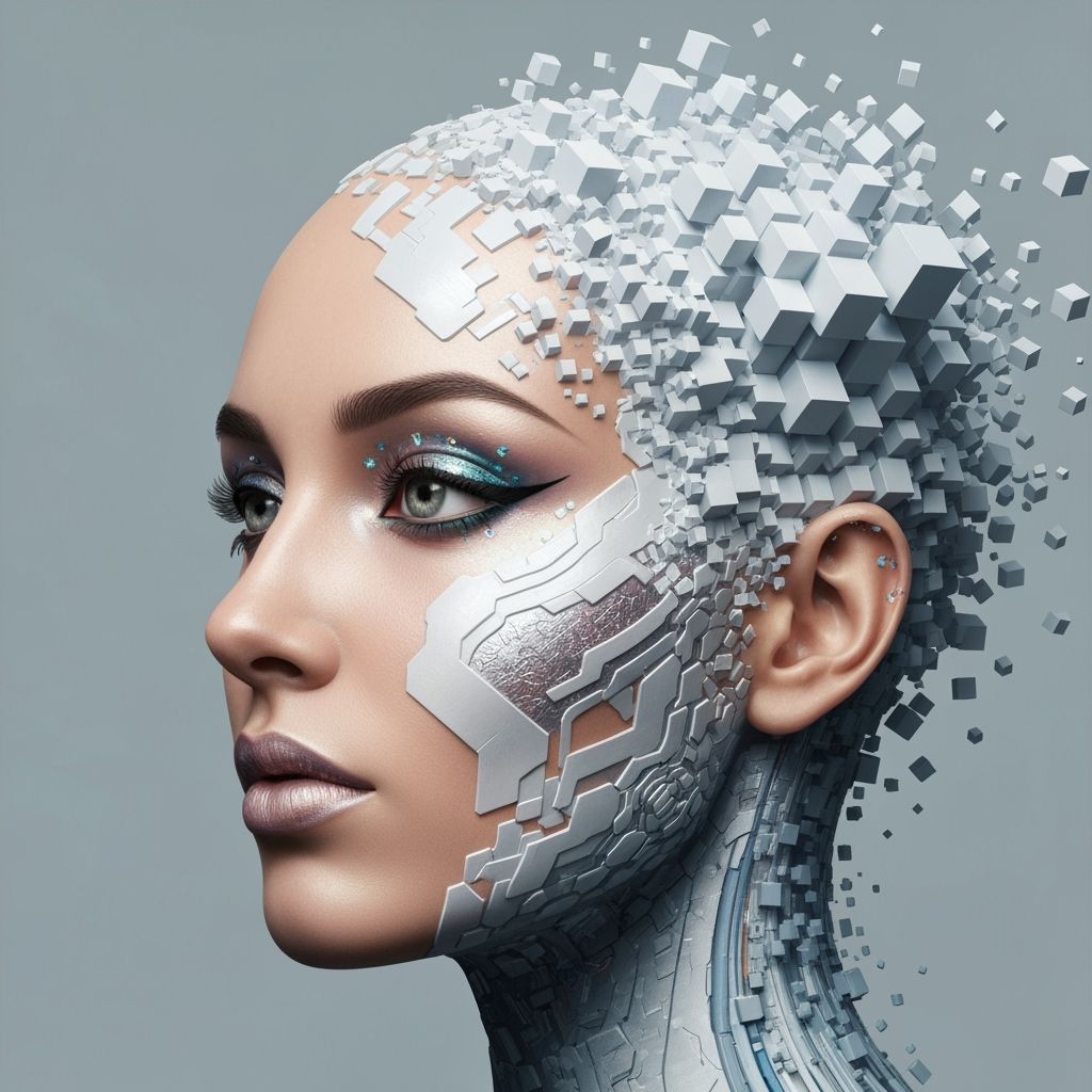 Futuristic Profile: Digital Beauty and Algorithmic Dissoluti...