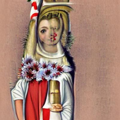Saint Lucy Digital Art Portrait
