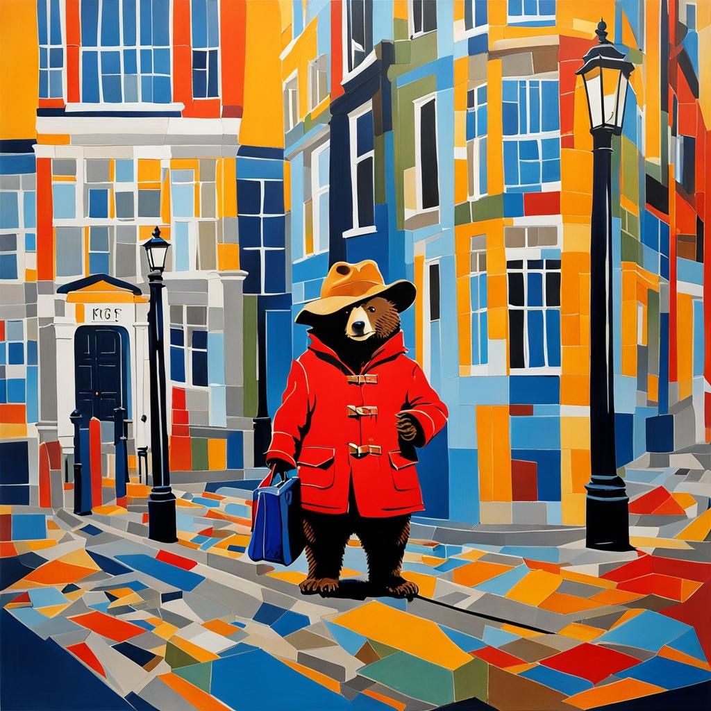 Paddington Bear in London: Abstract Art