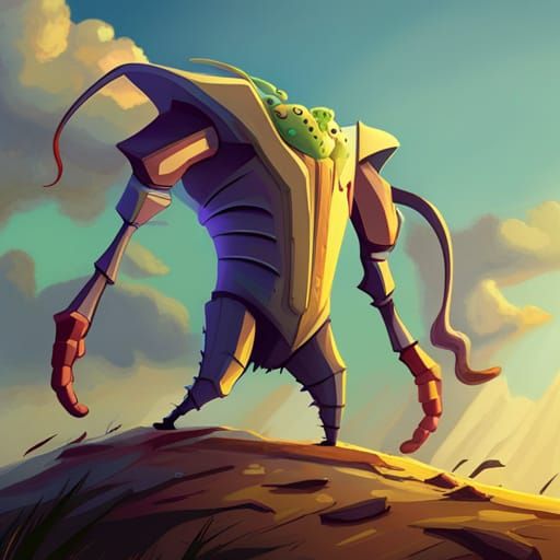 Alien Insectoid Creature Design with Extra Limbs